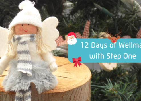 Text-based graphic saying '12 Days of Wellmas with Step One'