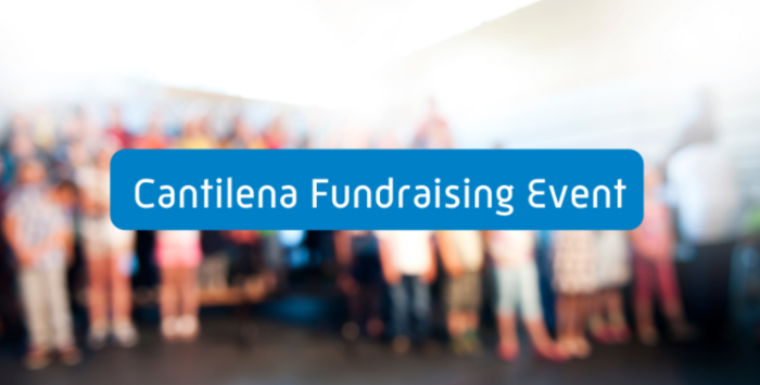 Text based image with 'Cantilena Fundraising Event' written on it