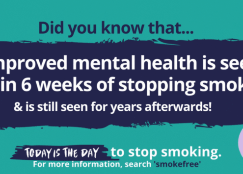 Infographic on smoking and mental health