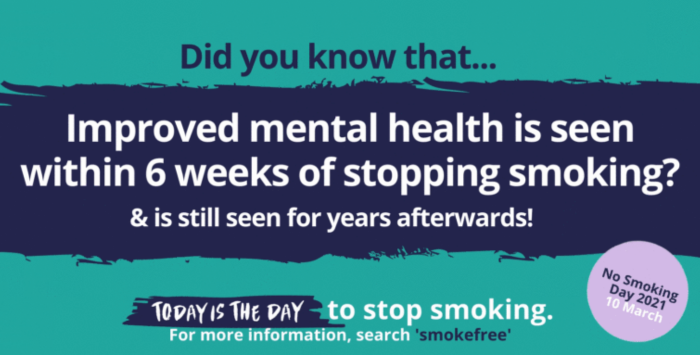 Infographic on smoking and mental health