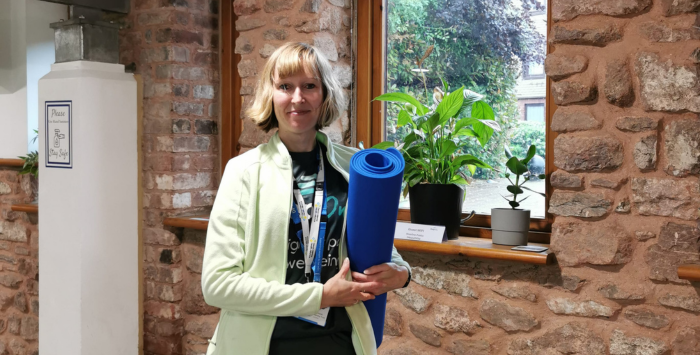 Yoga instructor in Exeter offering free sessions with Step One Charity