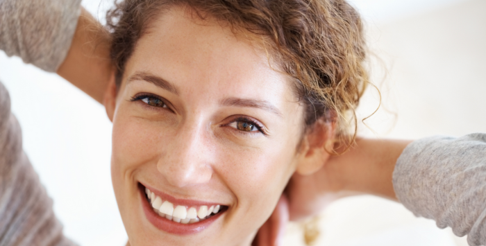 Woman smiling at camera