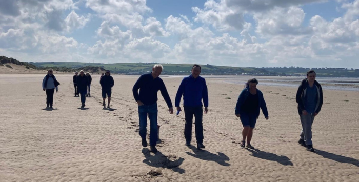 People walking on the beach